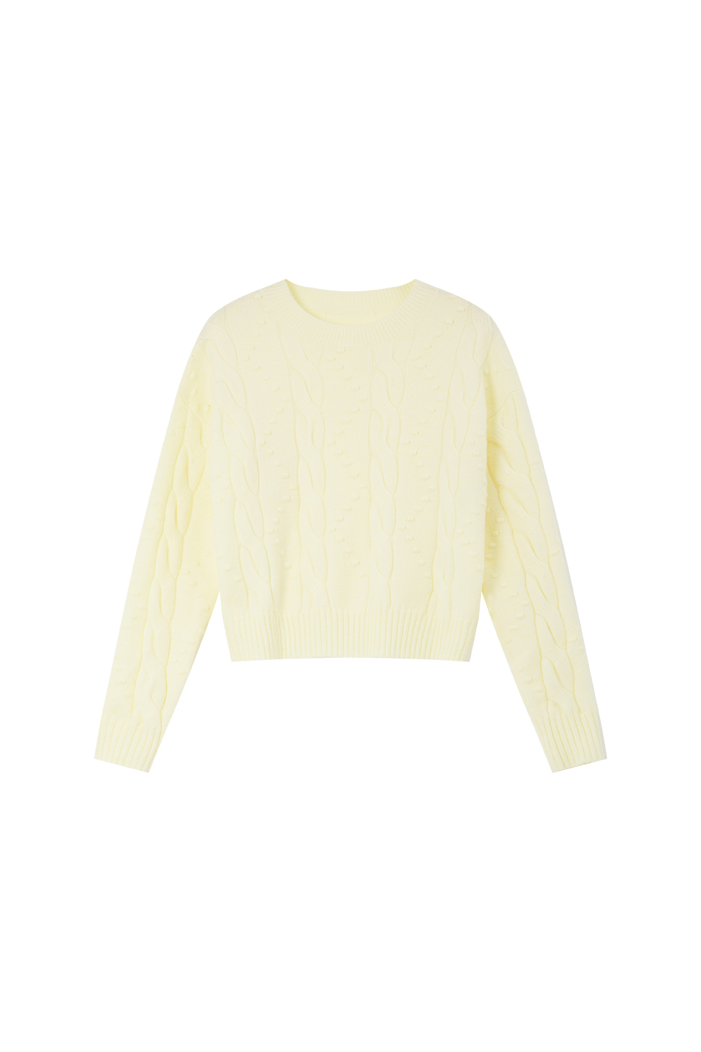 Soft And Waxy Twisted-Stitch Knitted Sweater