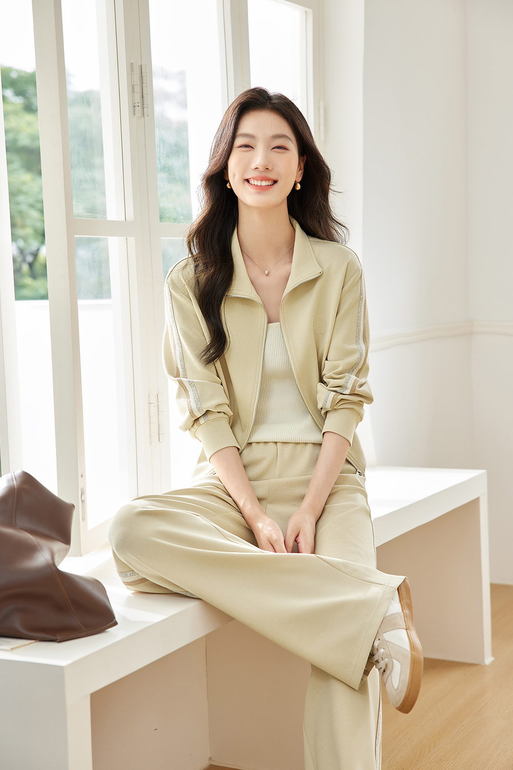 Cotton-spun casual sport suit