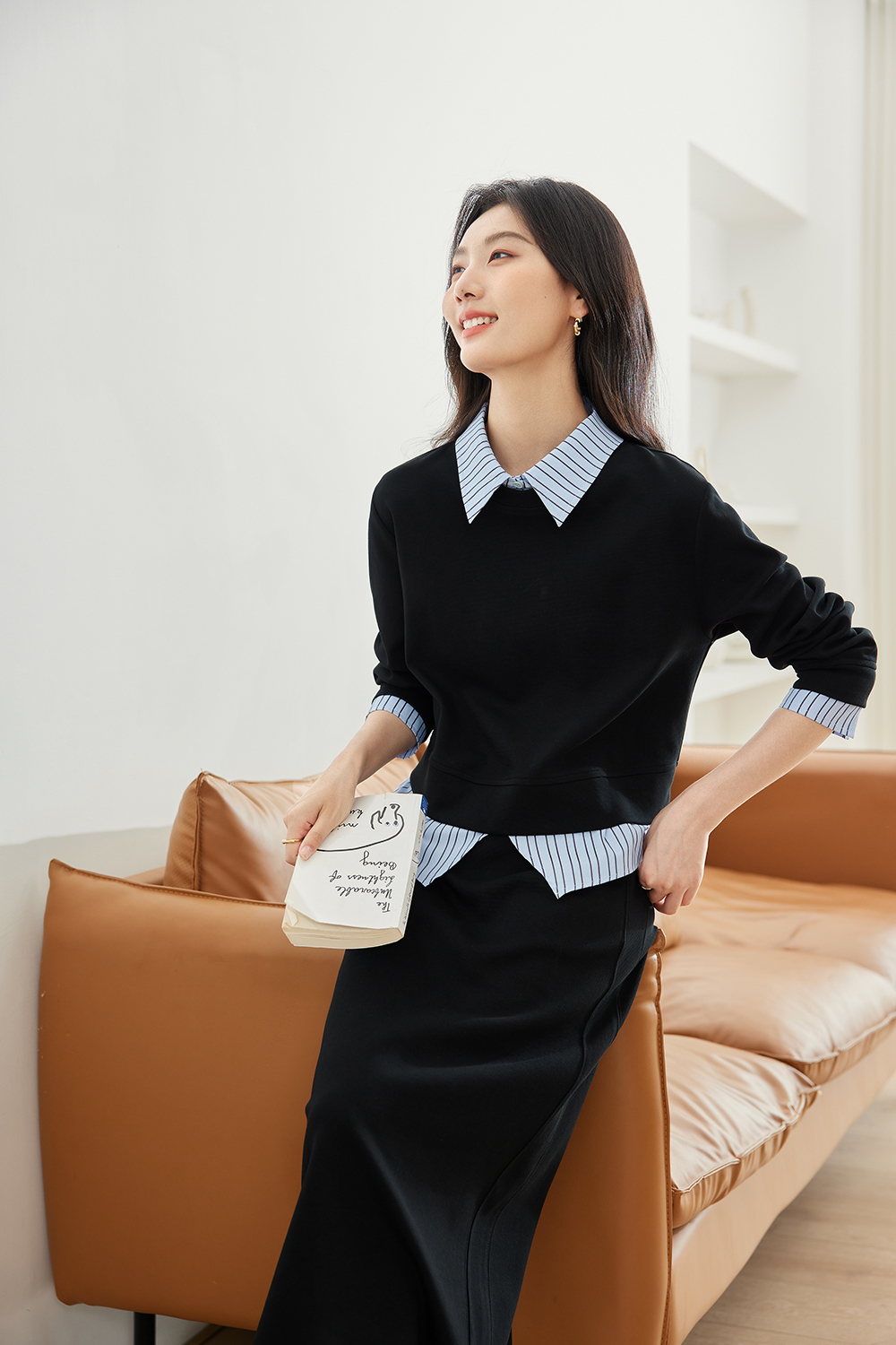 Fashionable business commuting suit