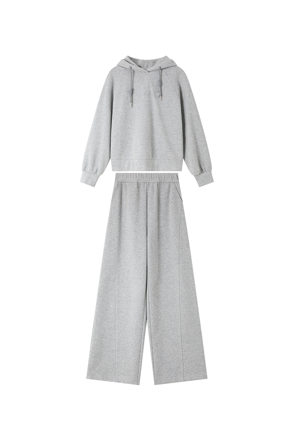Casual embroidered sweatshirt suit