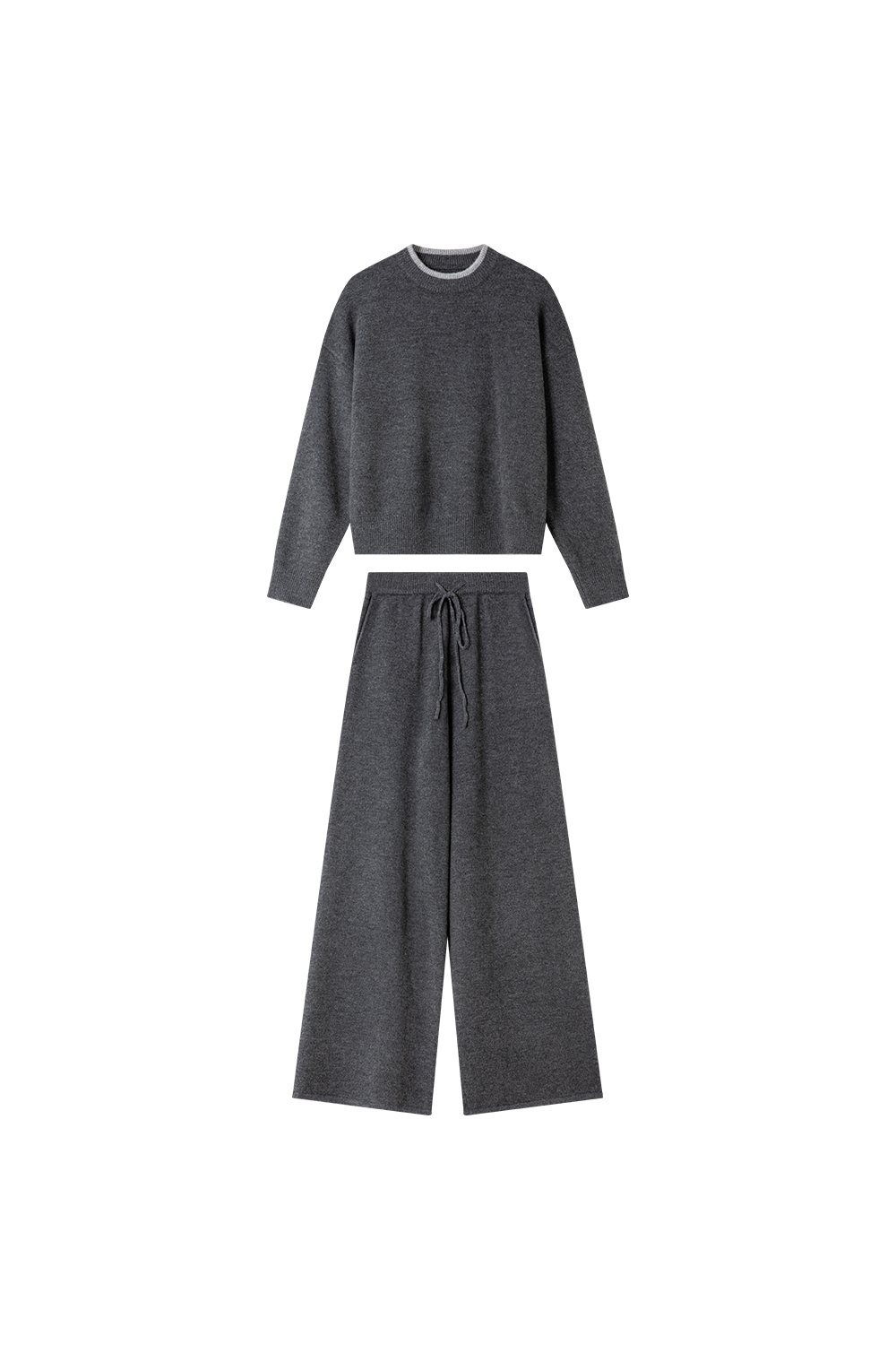 Textured Wool Blend Suit