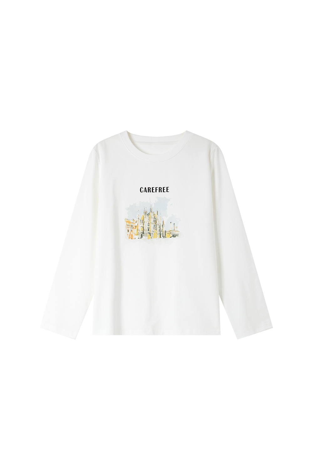 Scenery Print Cotton T-shirt