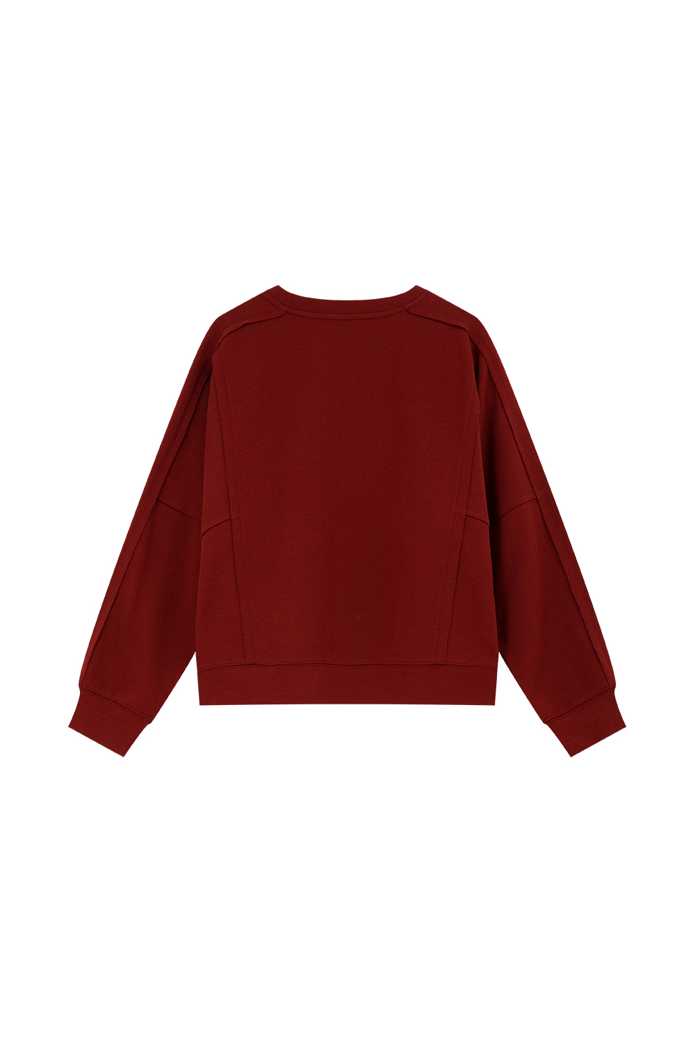 Fashionable Wine Red Embroidered Sweatshirt-VIMLYSTORE