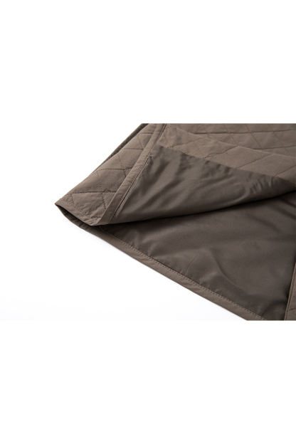 Classic Brown Diamond-Quilted Padded Set