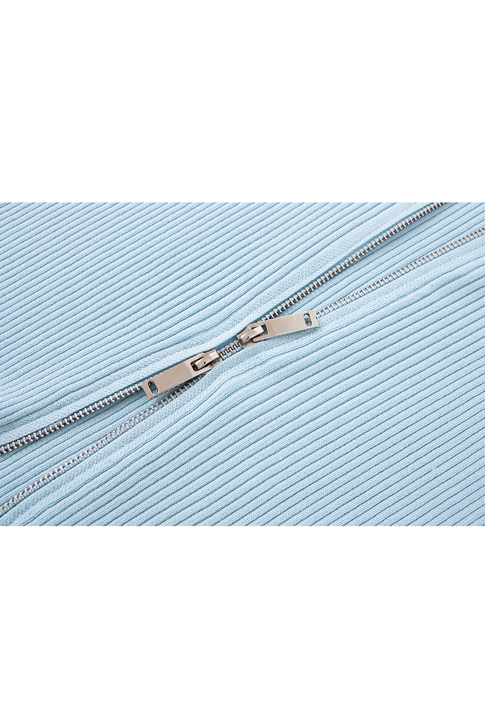 Doubleheaded Zipper Knitted Cardigan-VIMLYSTORE