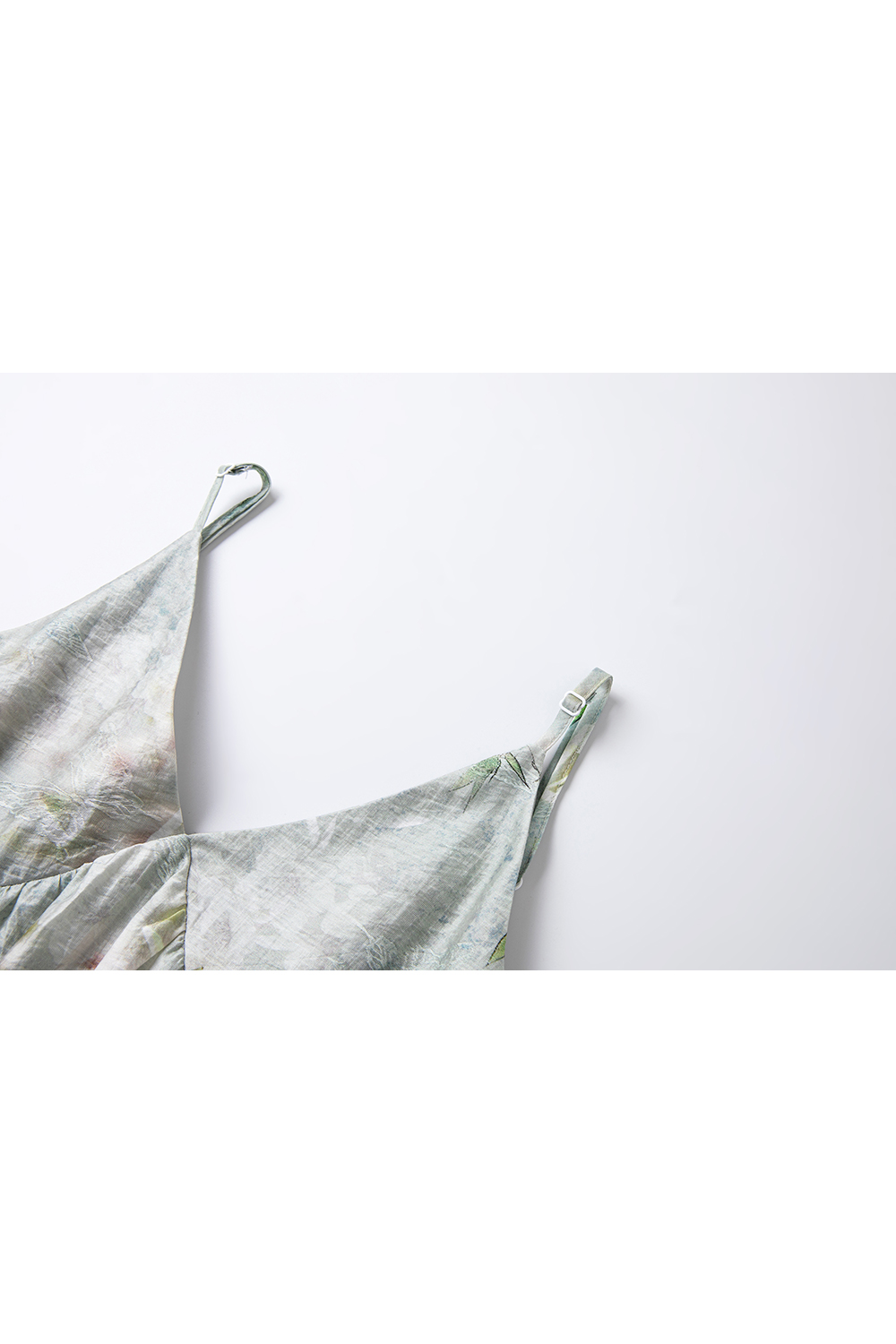 Contemporary Chinese V-Neck Lyocell Slip A-Line Maxi Dress-VIMLYSTORE