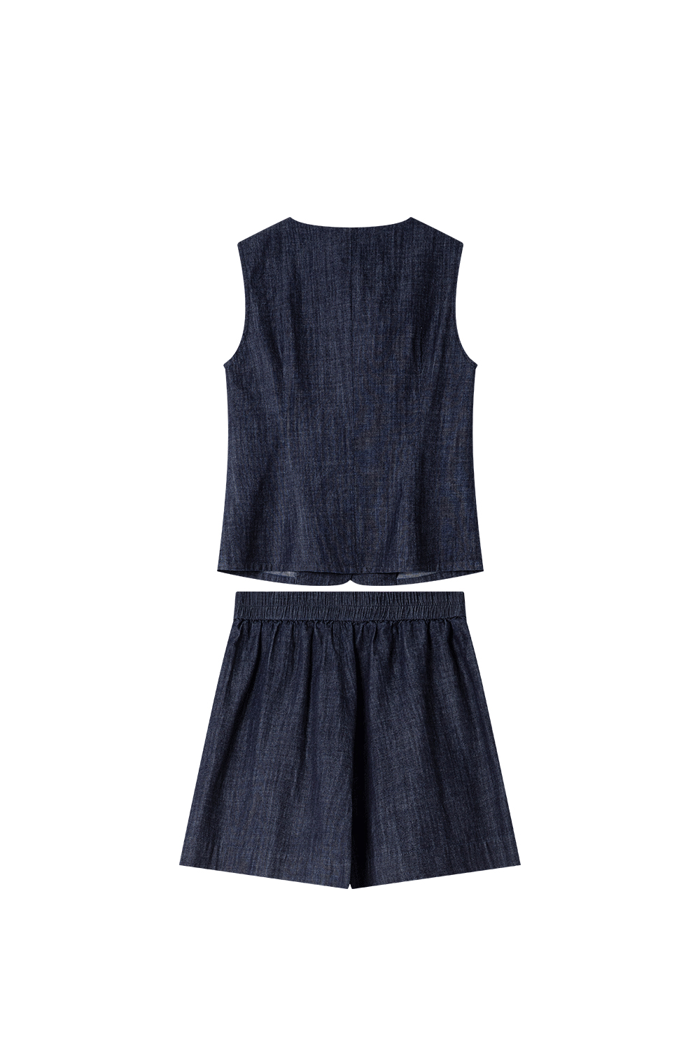Old Money Style Pure Cotton Denim Suit