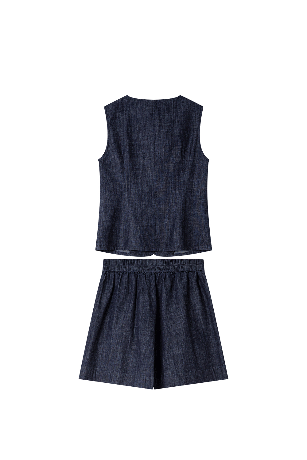 Old Money Style Pure Cotton Denim Suit