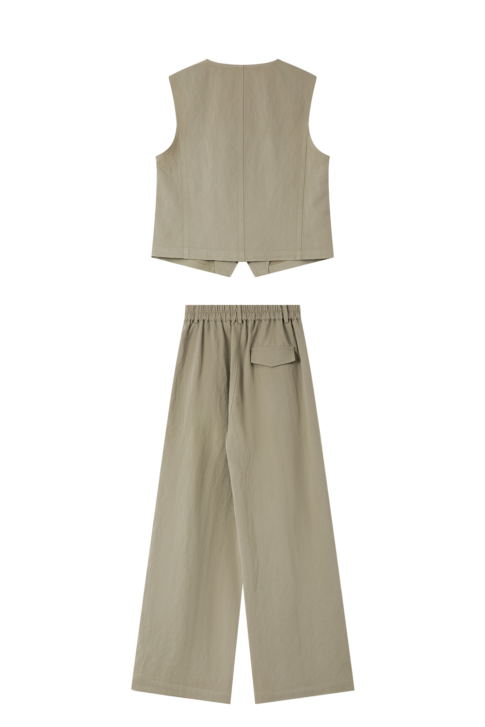 Exposed Stitching Casual Suit