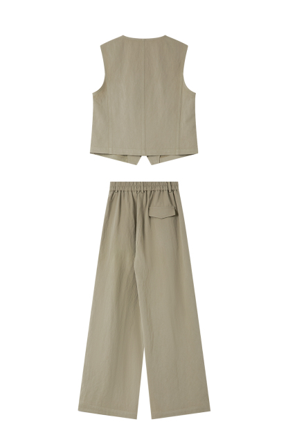 Exposed Stitching Casual Suit