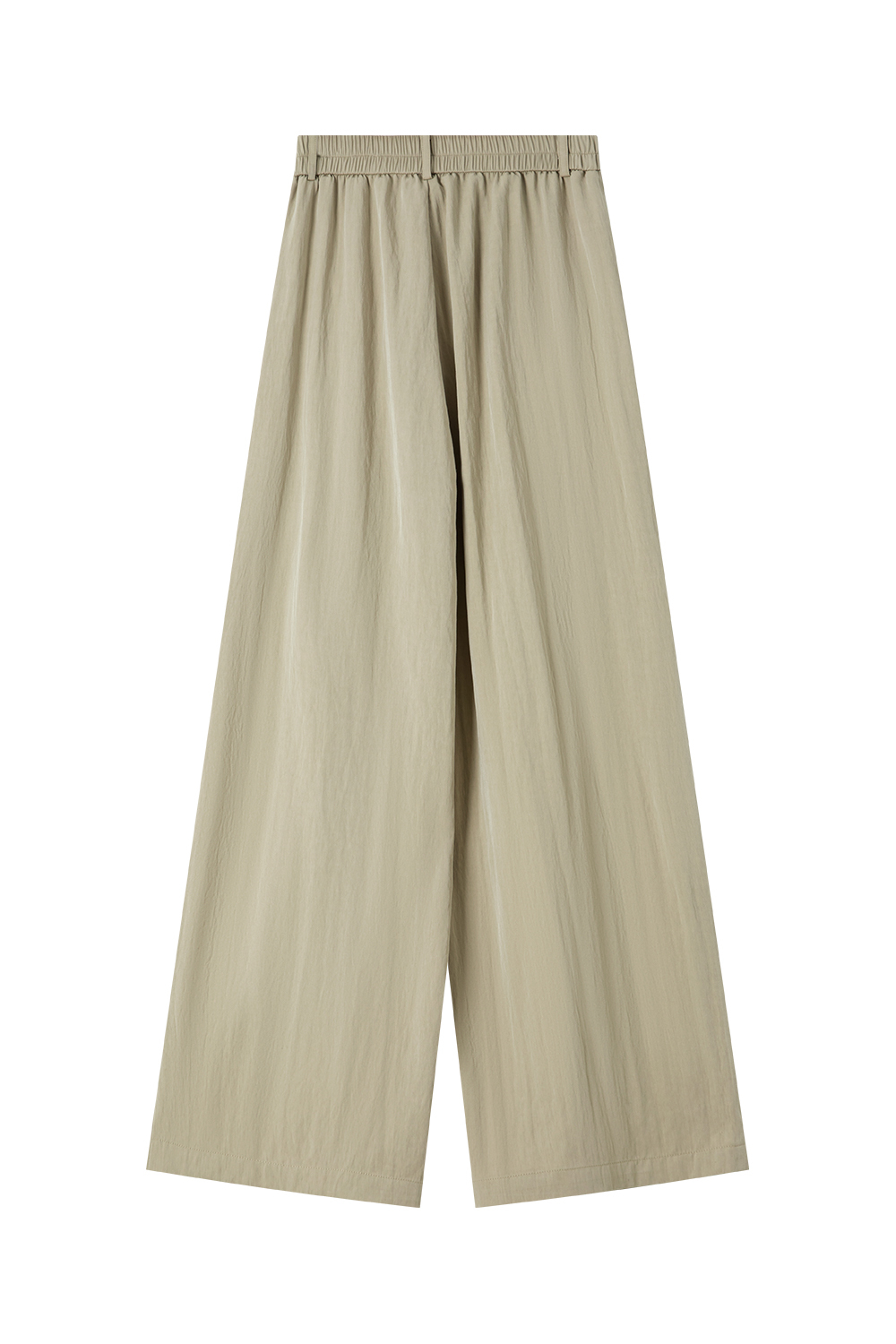 Woven Mid-Waist Casual Wide-Leg Pants