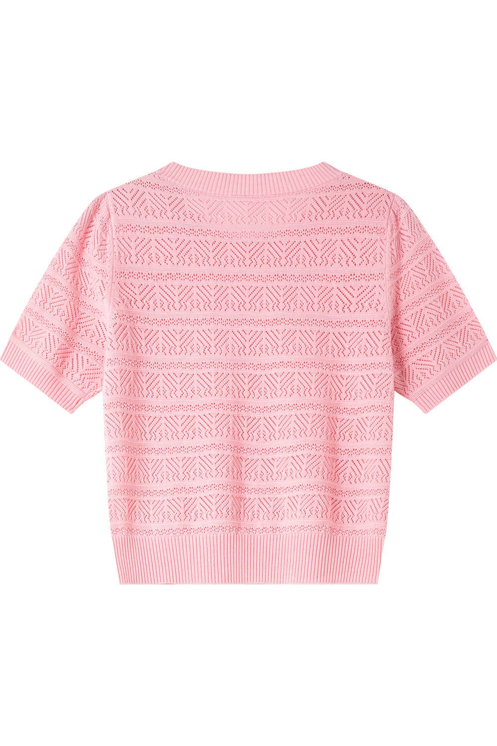 Openwork Striped Sweater
