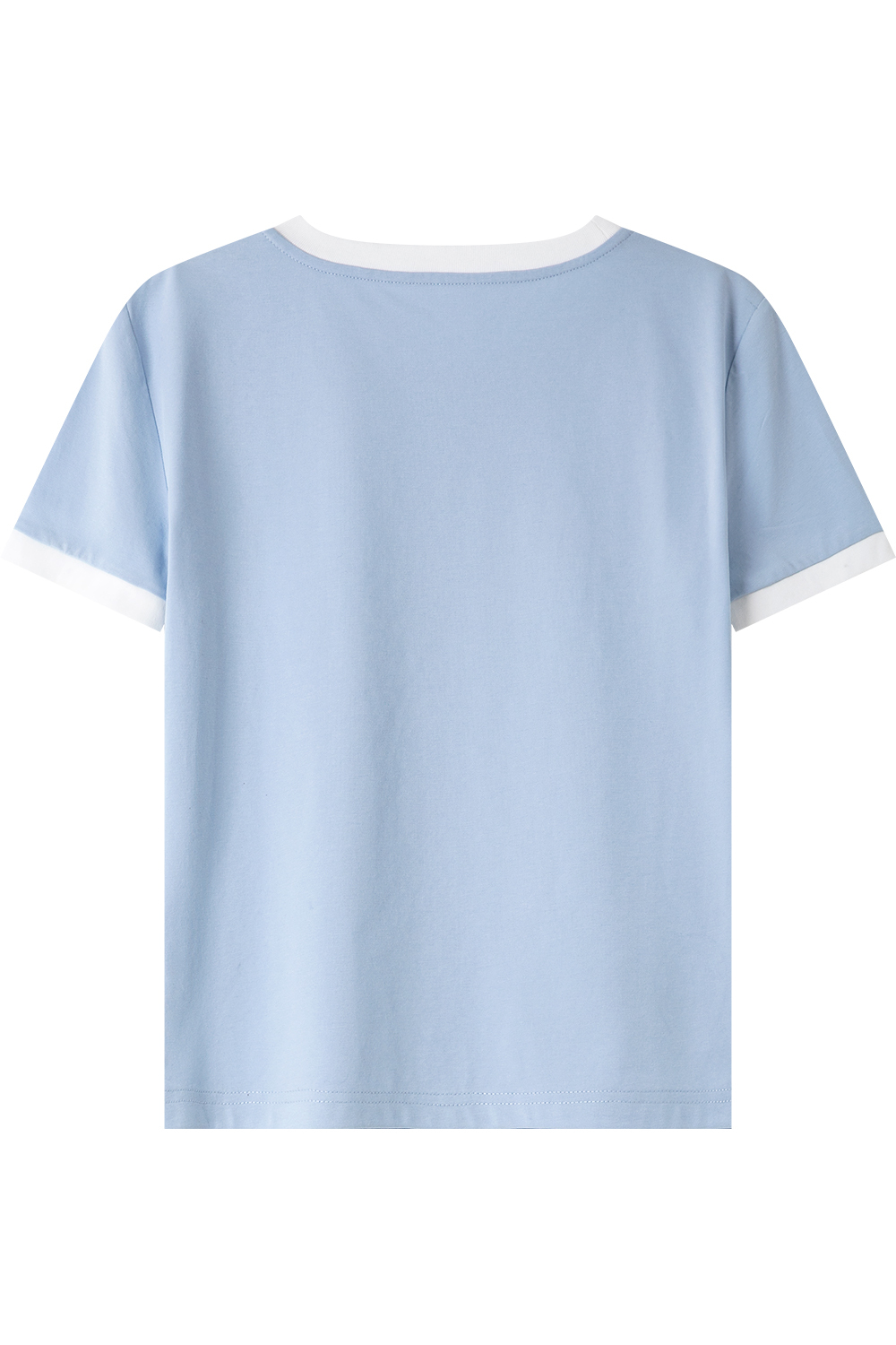 Cotton Blend Straight T-Shirt