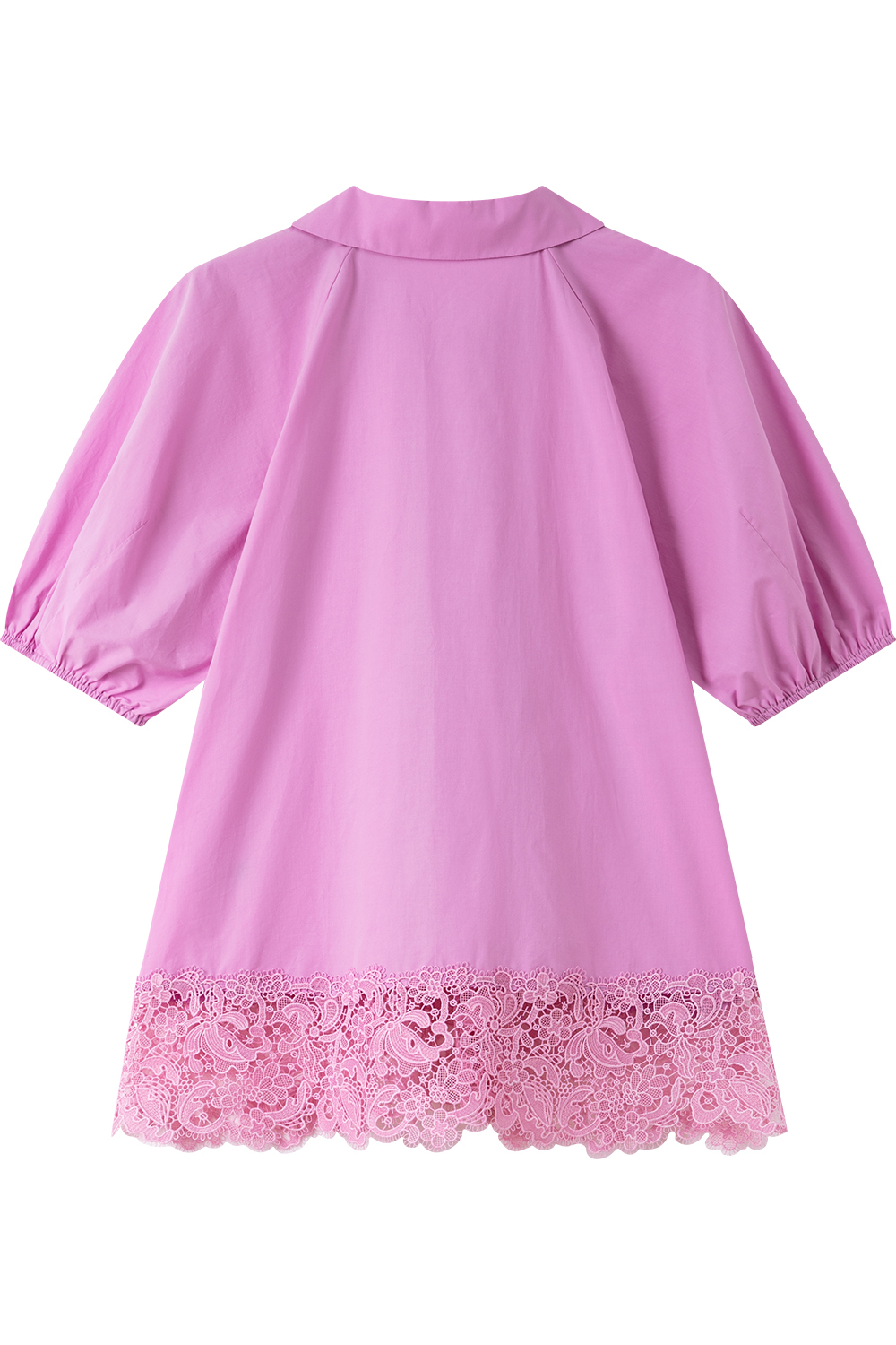 Lace Hem Casual Shirt