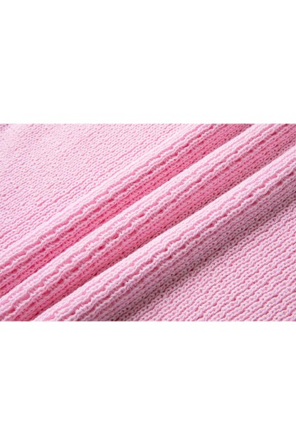 100% Cotton Minimalist Style Hollow Sweater