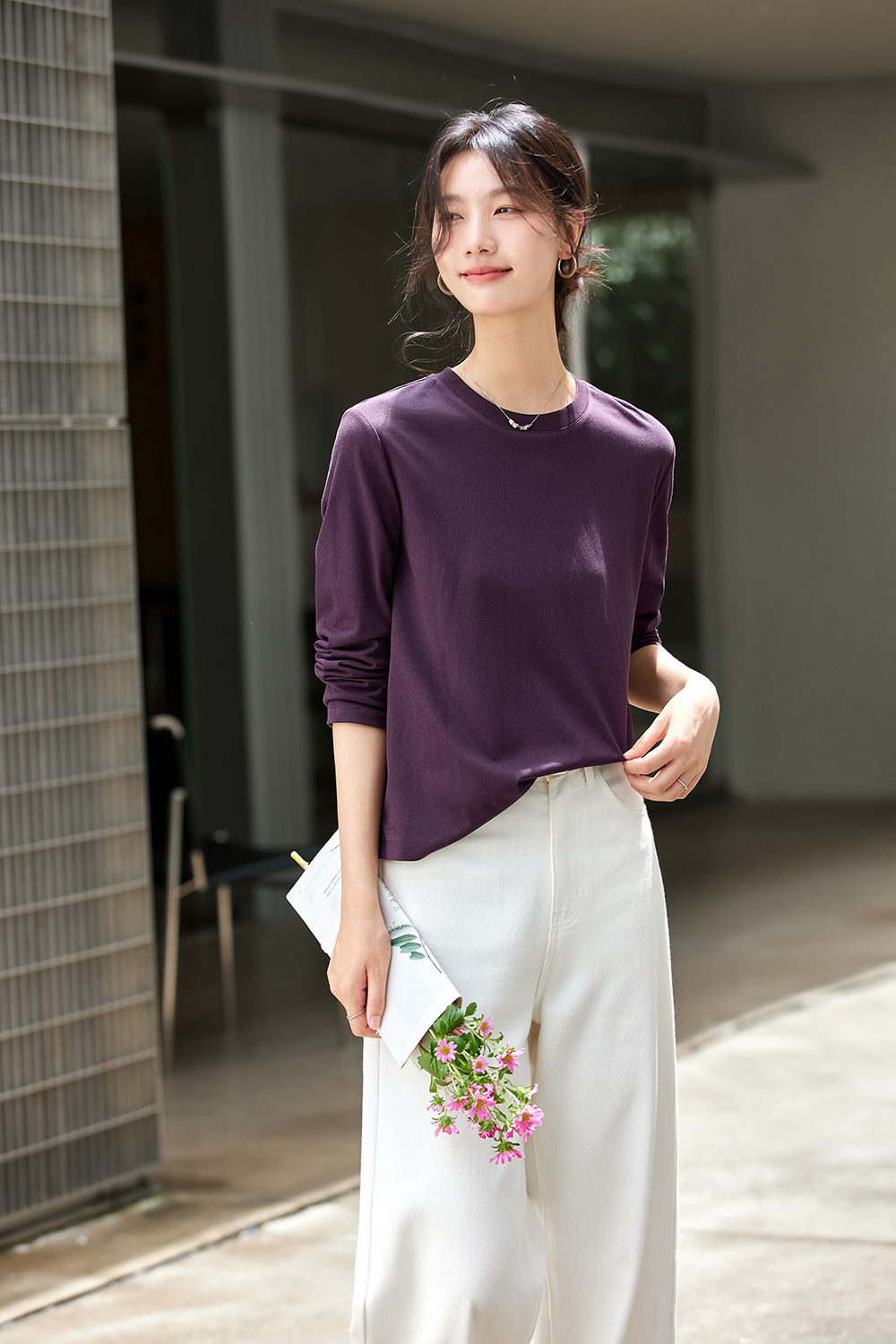 Essential Crewneck Layering Tee-VIMLYSTORE