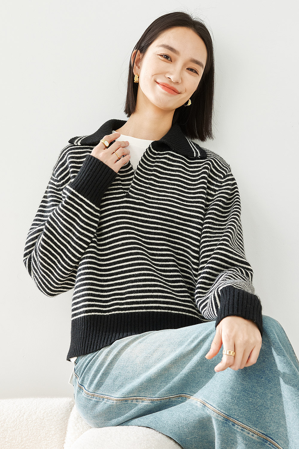 Black And White Color Block Stripes