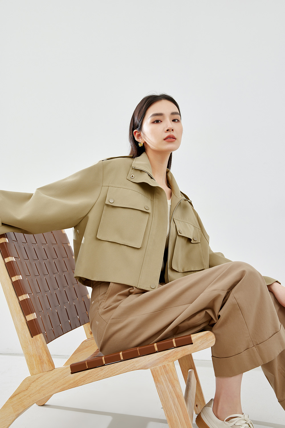 Work style zipper jacket