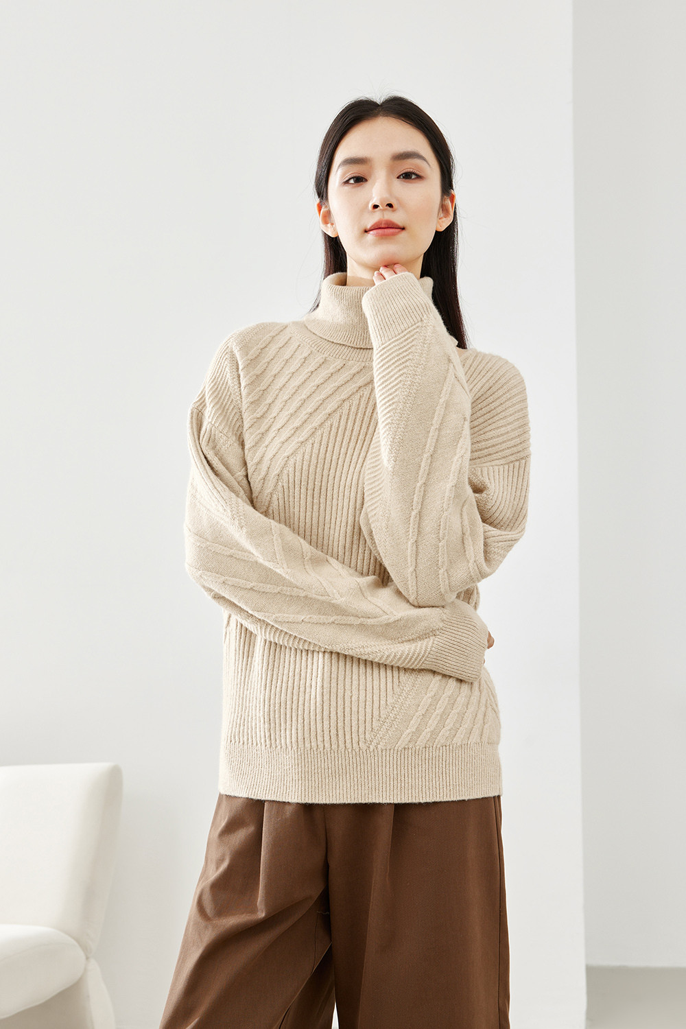 Turtleneck Chunky Sweater