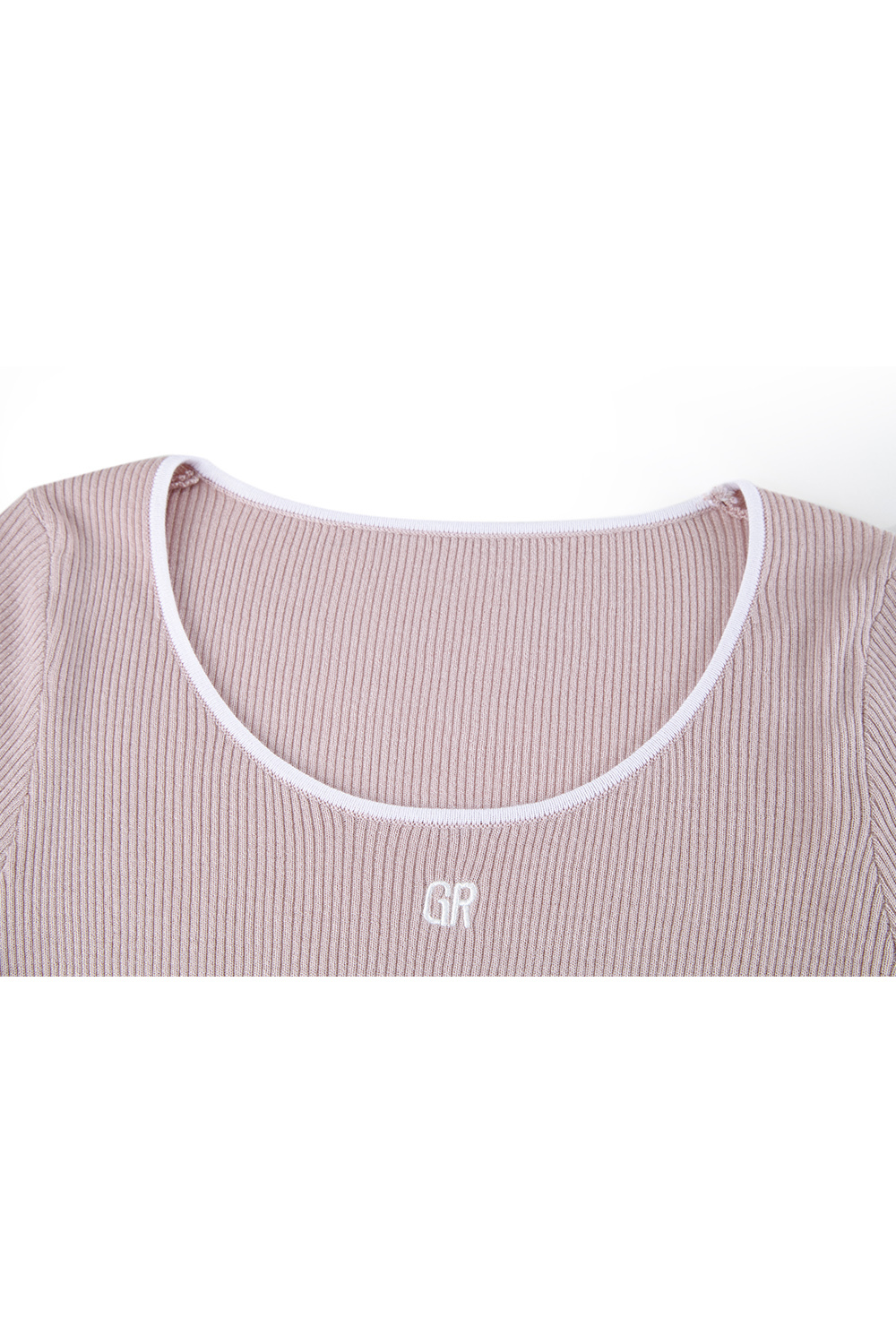 U-Neck Contrast Knitted Sweater