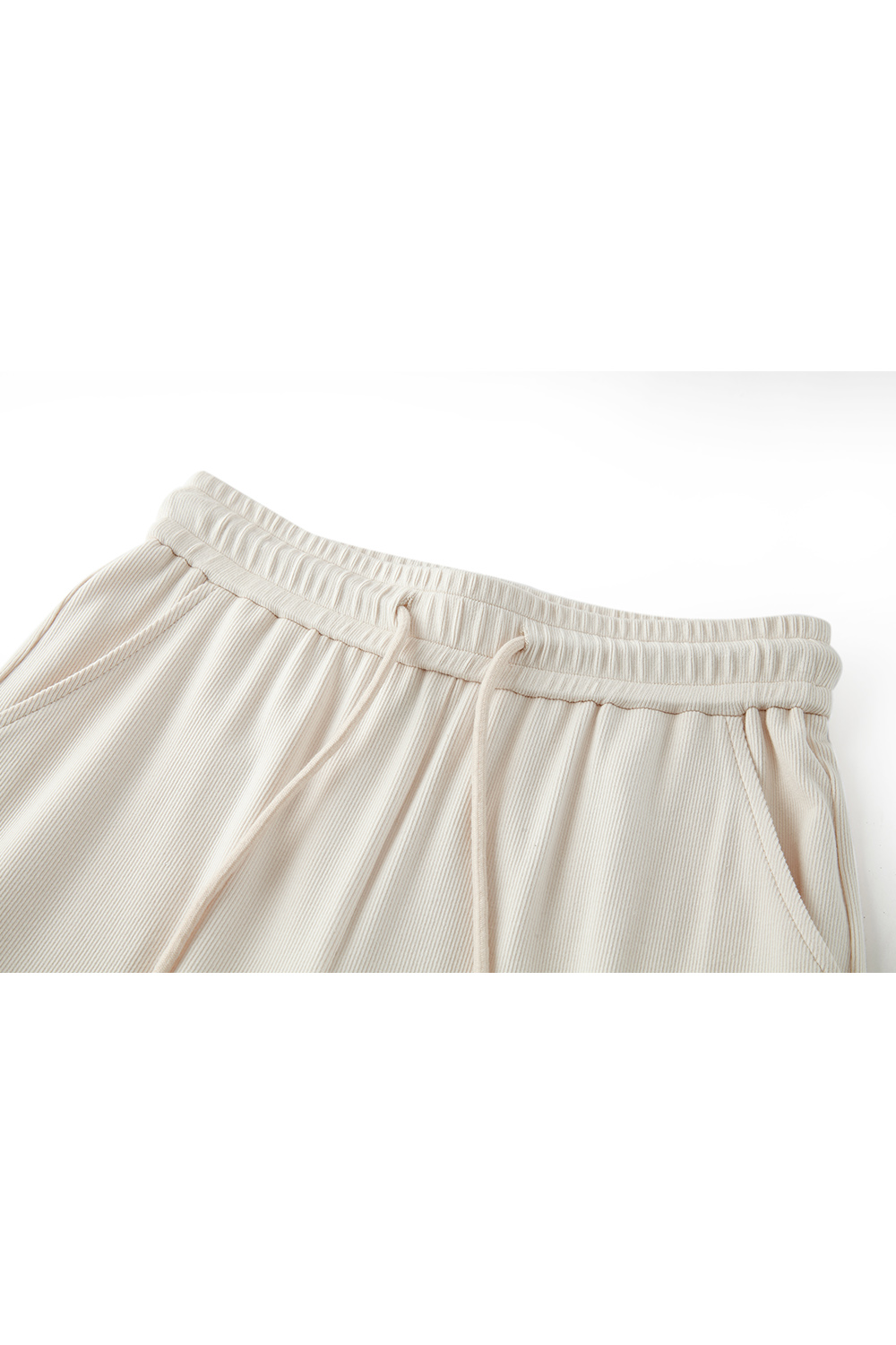 Solid Color Drawstring Wide Leg Pants