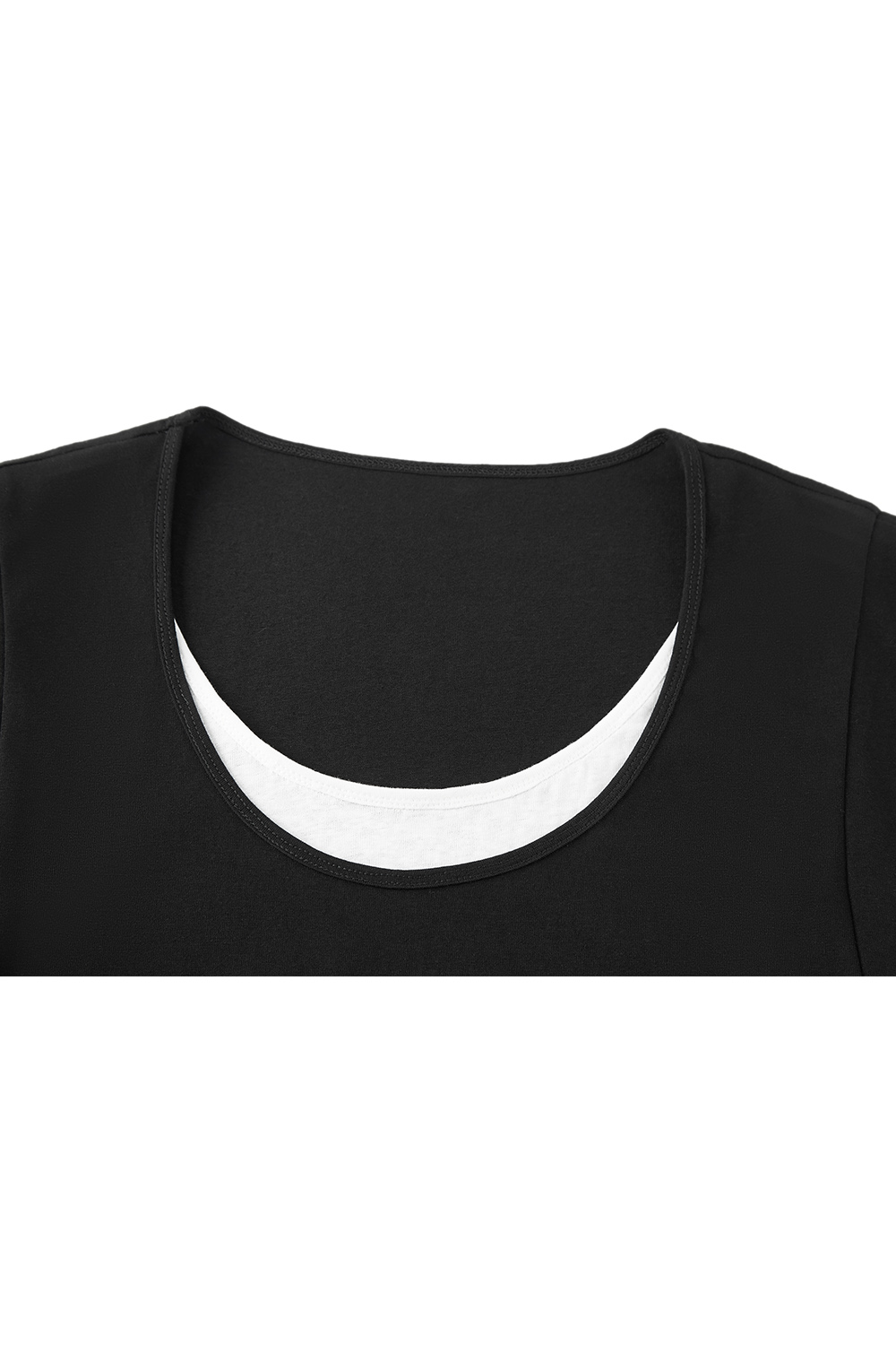 Fake Two-Piece Contrasting Color T-Shirts