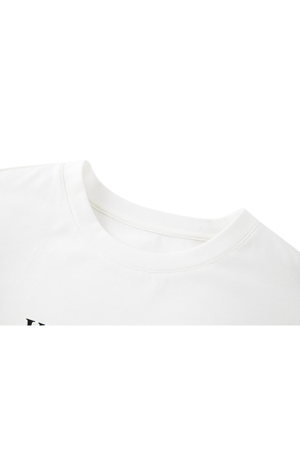 White Print Pure Cotton T-Shirt