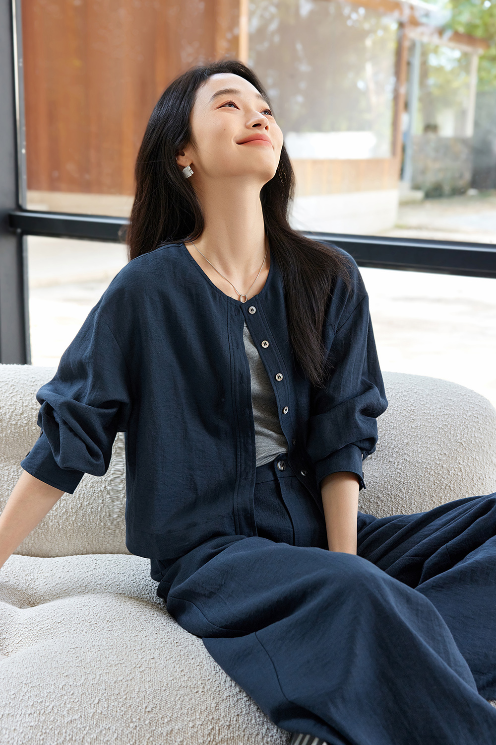 Casual Loose Linen Two-Piece Suit