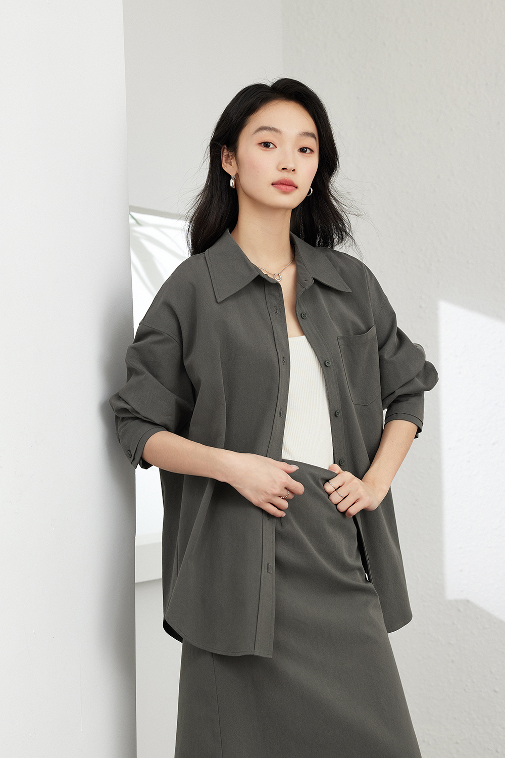 Fashionable Temperament Solid Color Suit-VIMLYSTORE