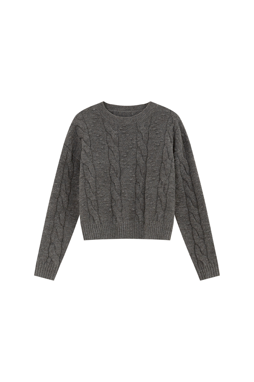 Soft And Waxy Twisted-Stitch Knitted Sweater