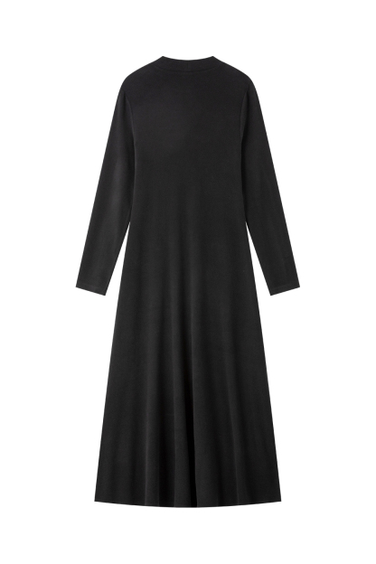 Inner waist-cinched knitted dress