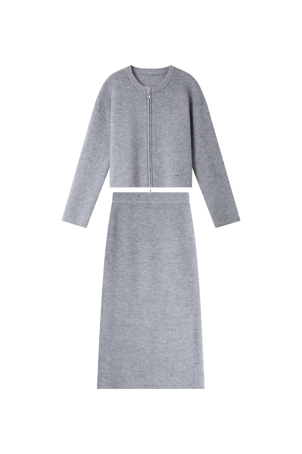 Simple And Relaxed Knitted Suit
