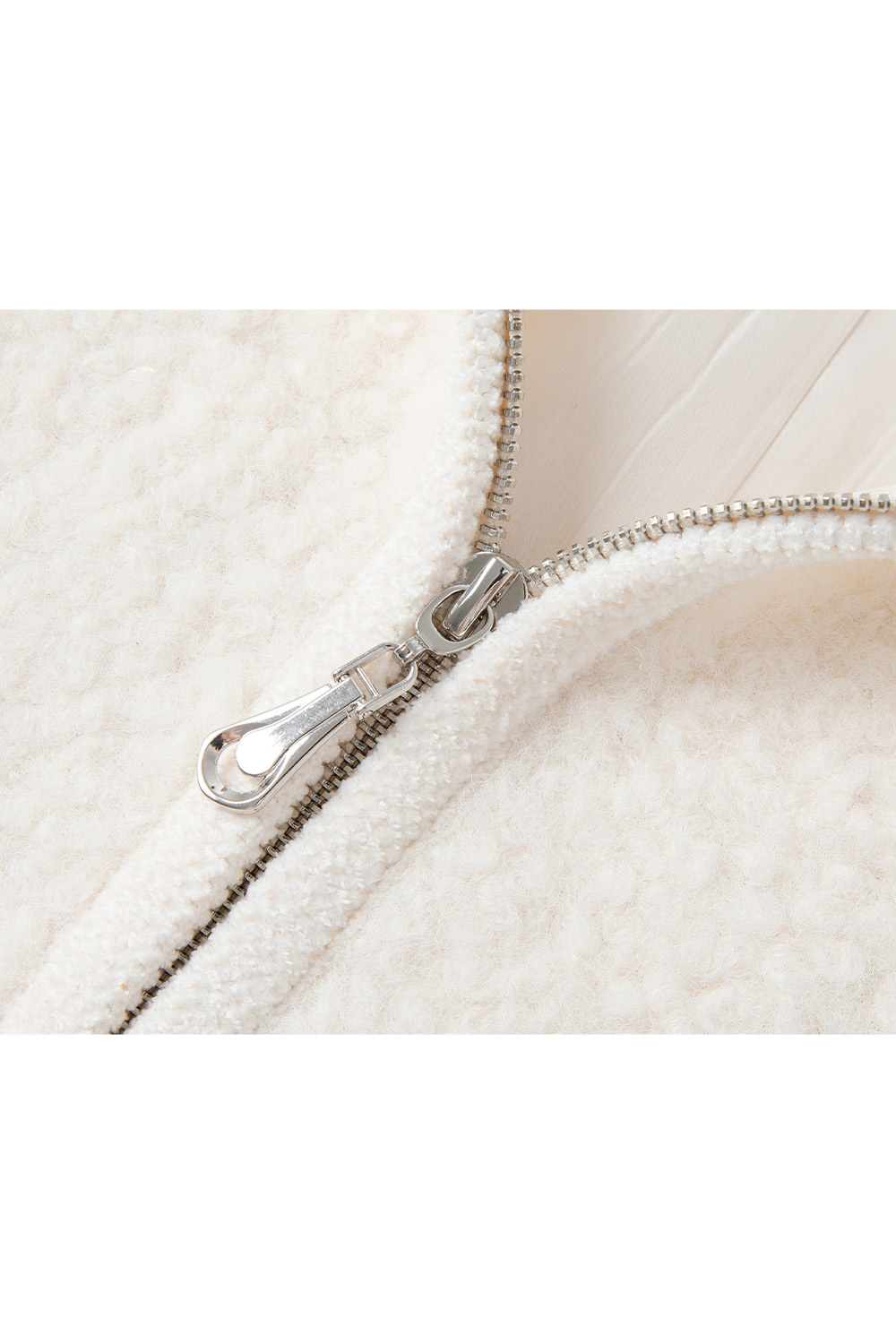 Pure-White Furry Hooded Set