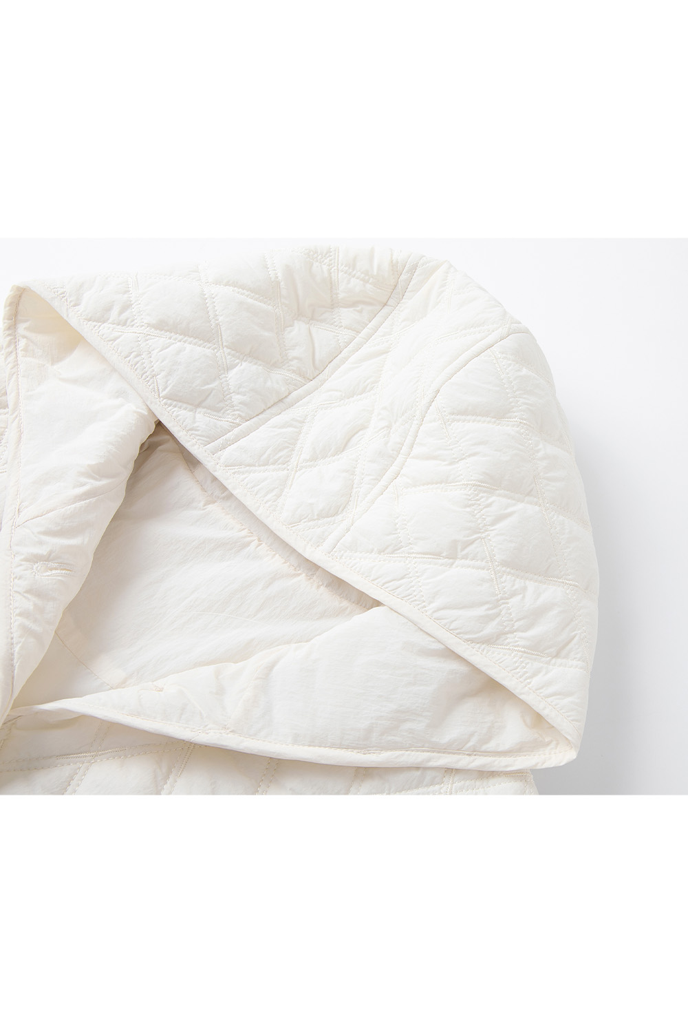 Hooded Diamond Short Cotton Coat-VIMLYSTORE