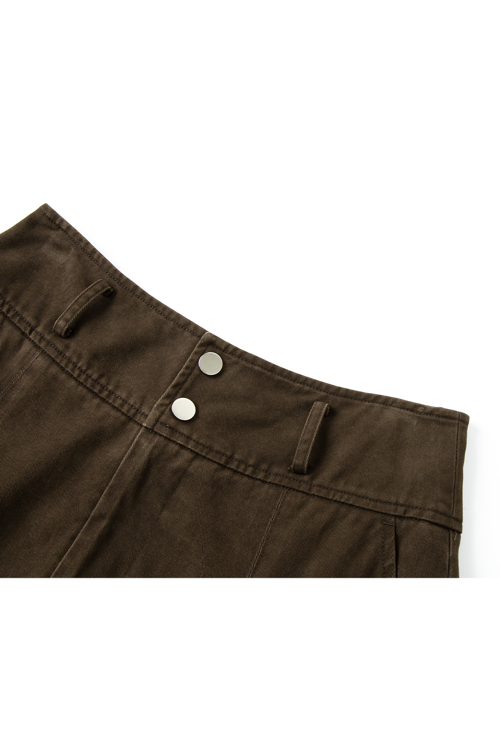 Cotton Metal Button Skirt-VIMLYSTORE