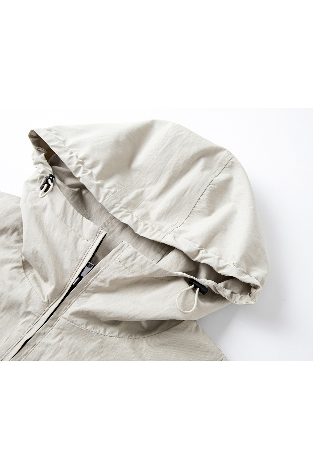 Contrast Color Hooded Jacket