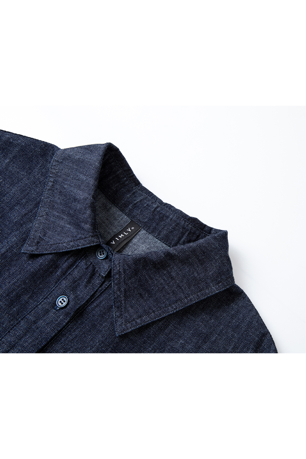 Pure Cotton Lapel Denim Dress