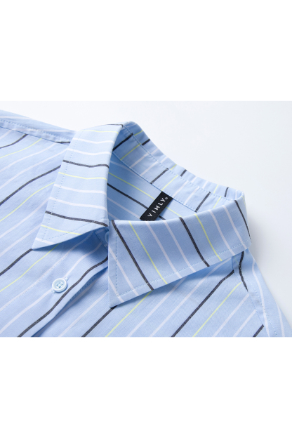 Blue And White Striped Pure Cotton Shirt