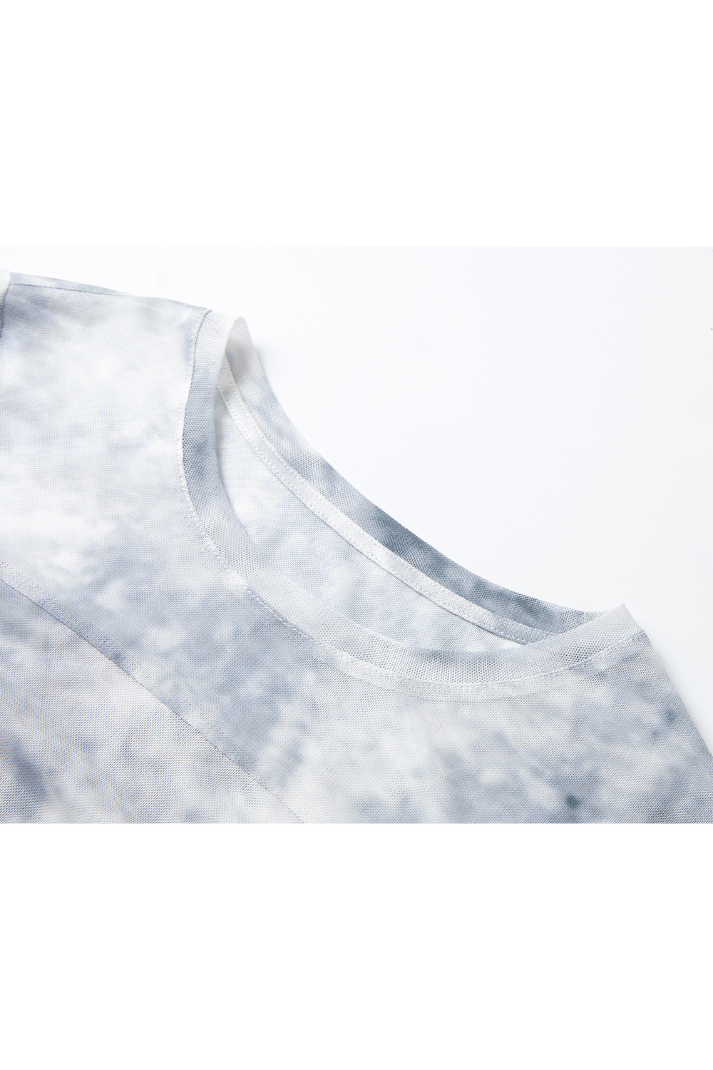 Smudge-dyed Knitted T-shirt-VIMLYSTORE