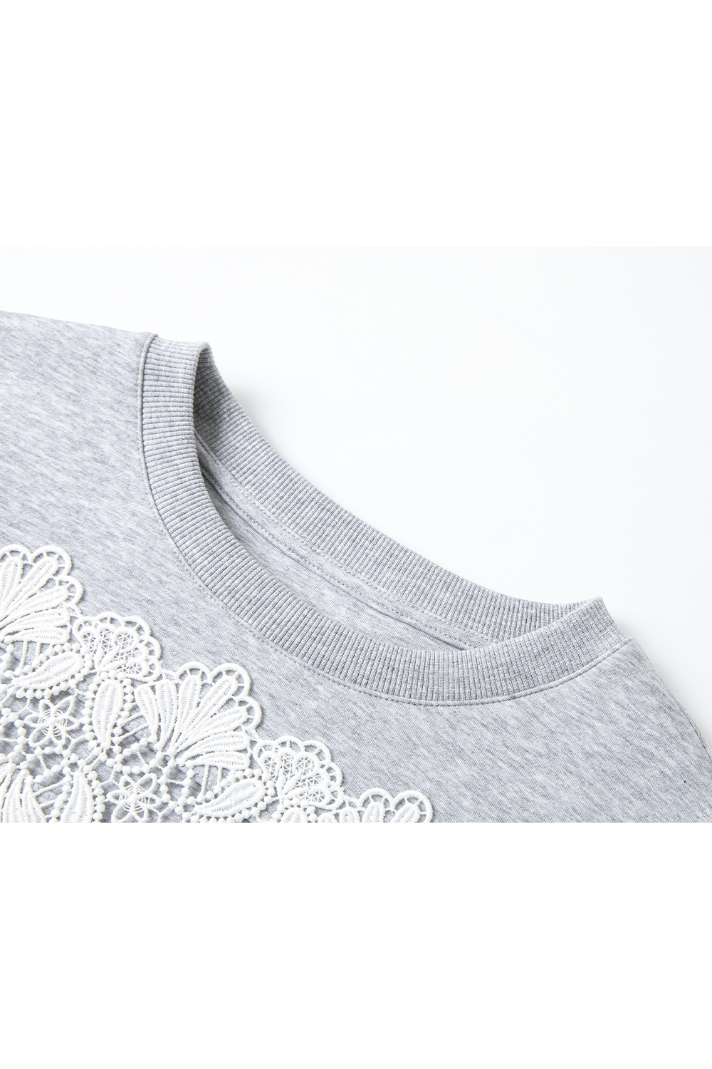 Hollow Lace Sweatshirt