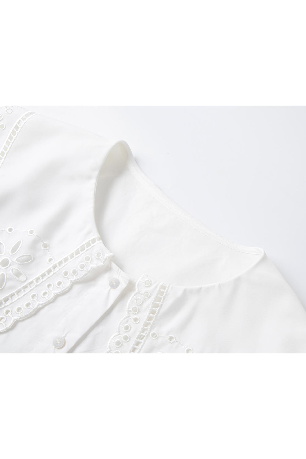 Cotton Lace Baby Collar Shirt