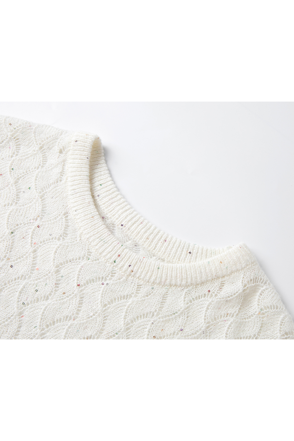 Argyle Pattern Hollow Sweater