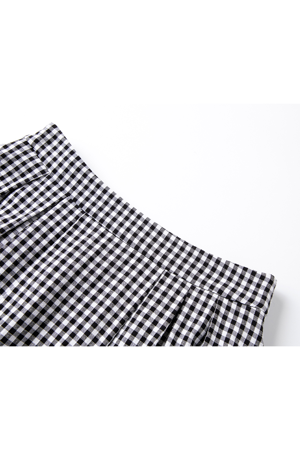 Simple Commuting Gingham Skirt