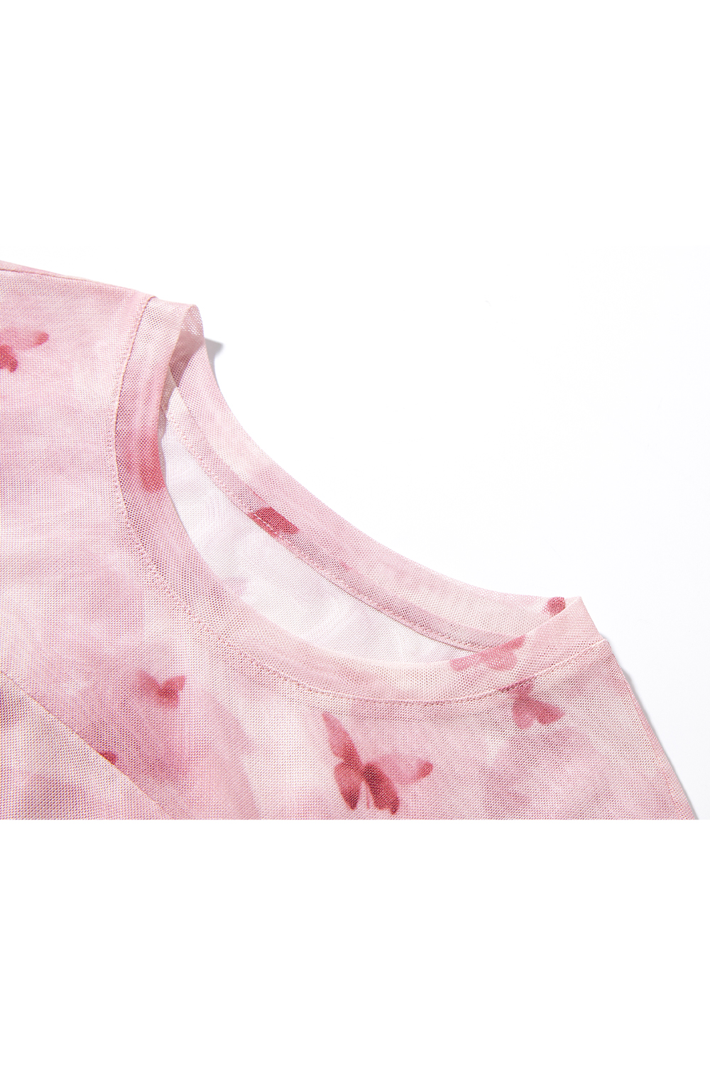 Smudge-dyed Knitted T-shirt-VIMLYSTORE