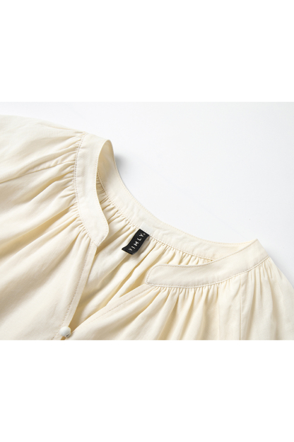 Gentle Beige Two-Piece Skirt Suit