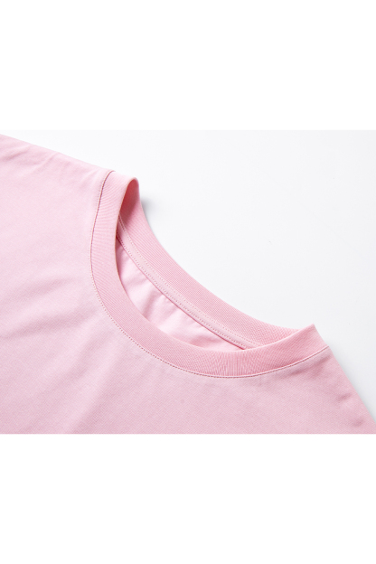 Lace Decoration Solid Color T-Shirt