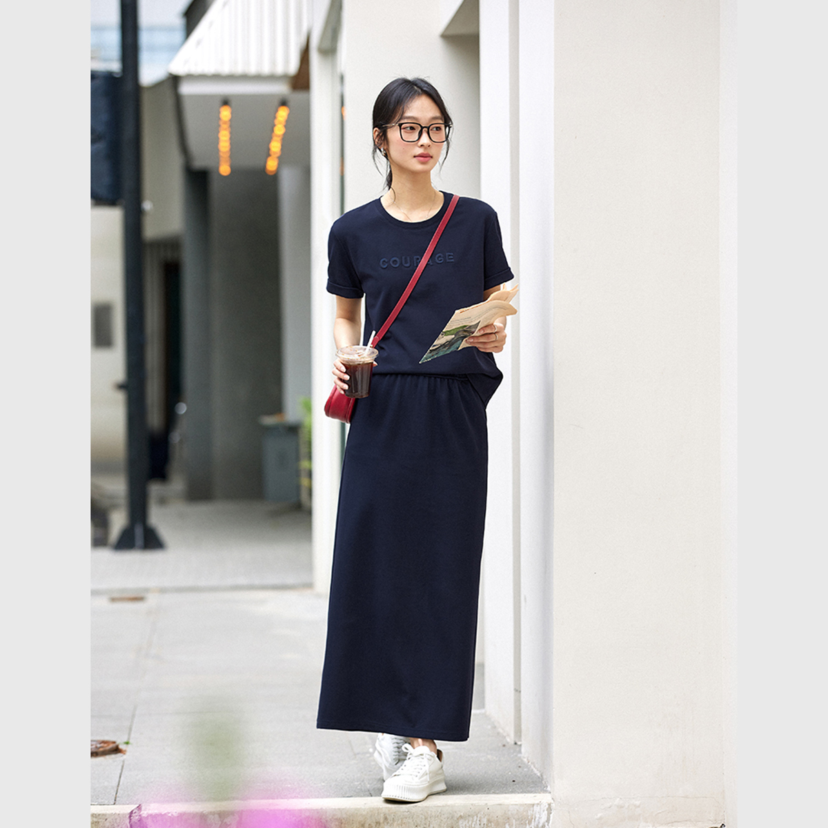 Navy Blue Letter Suit