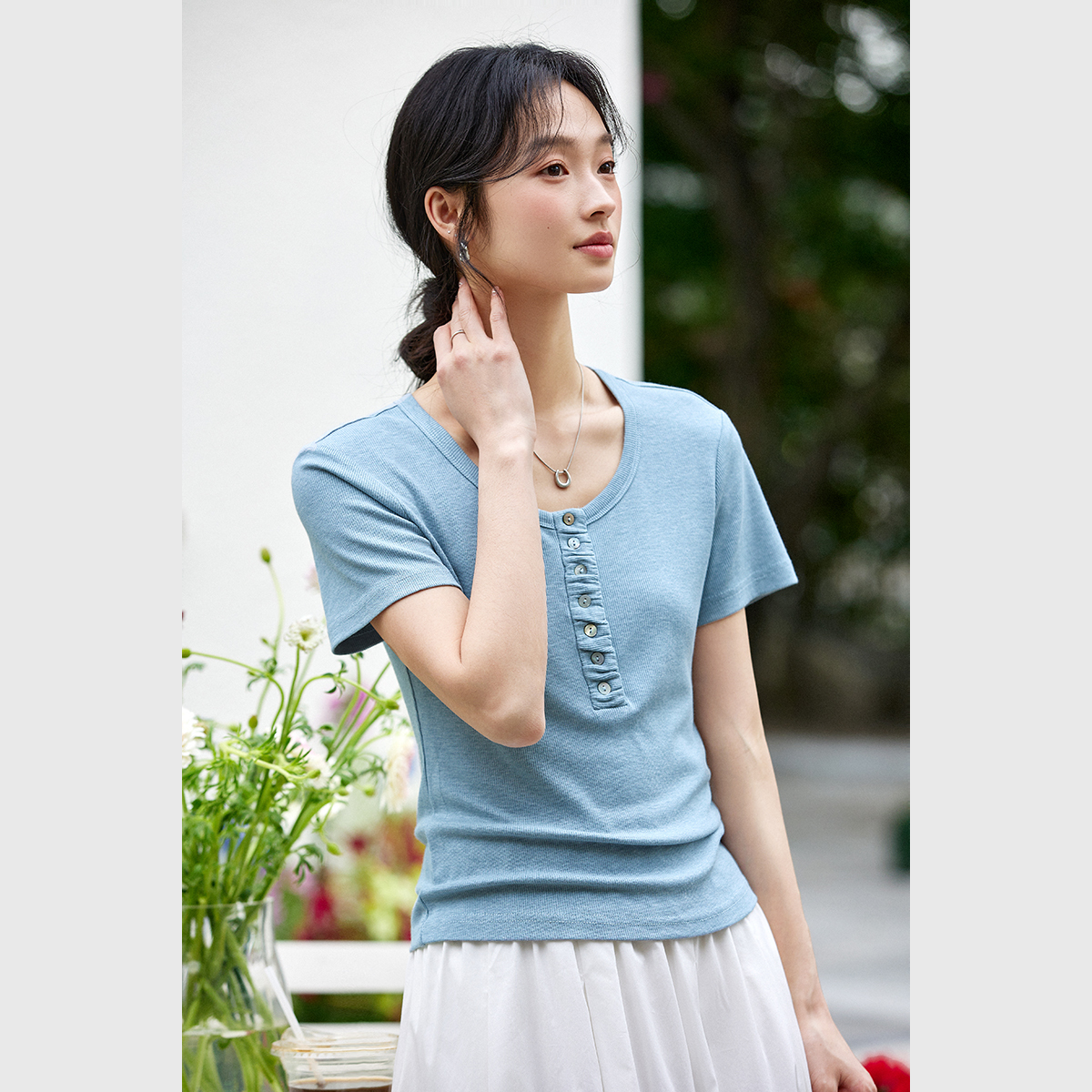 Fashion Casual Straight T-Shirt