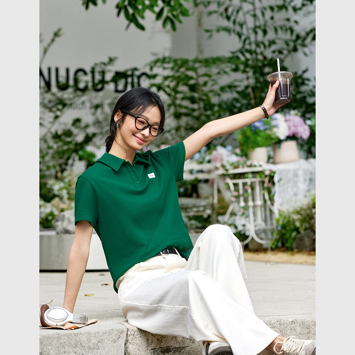 Pure Cotton Short-Sleeved Straight T-Shirt