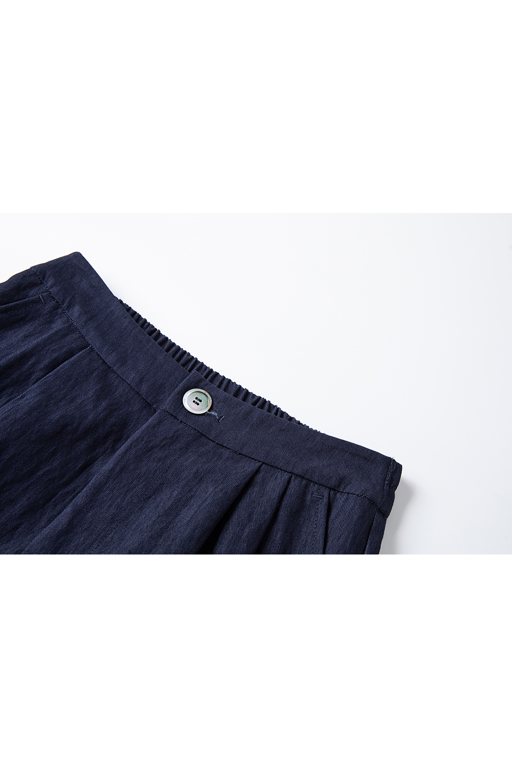 Simple-Chic Puff-Sleeve Top with High-Waist Wide-Leg Pants Set